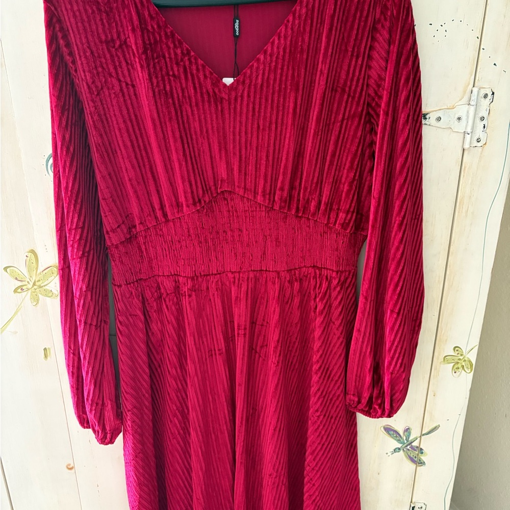 Zeagoo Long Sleeve Red Dress